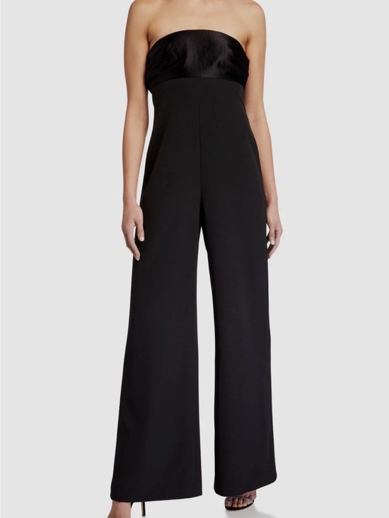 Milly Pants - Milly NWT black Wide-Leg Jumpsuit - size 10. Satin tie in back